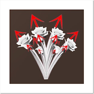 arrows and flowers art Design. Posters and Art